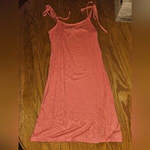 *4 For💲30* AE Studio Coral Spaghetti Strap Tie Dress